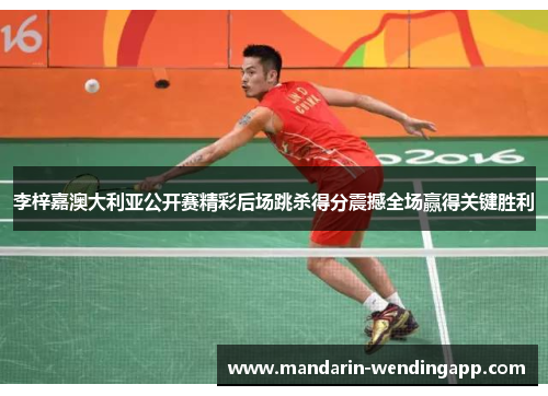 李梓嘉澳大利亚公开赛精彩后场跳杀得分震撼全场赢得关键胜利